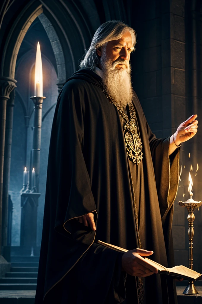 Wizard Merlin CAMELOT performing spells