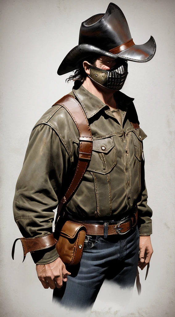 A realistic, detailed leather mask inspired by Leatherface from The Texas Chainsaw Massacre, isolated on a plain background, showing only the mask with no character or face.