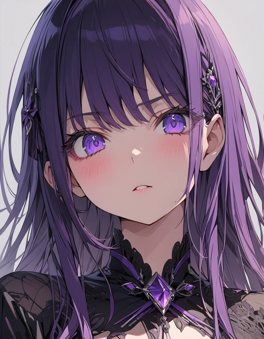 Spell　masterpiece　Super detailed　Purple Hair
