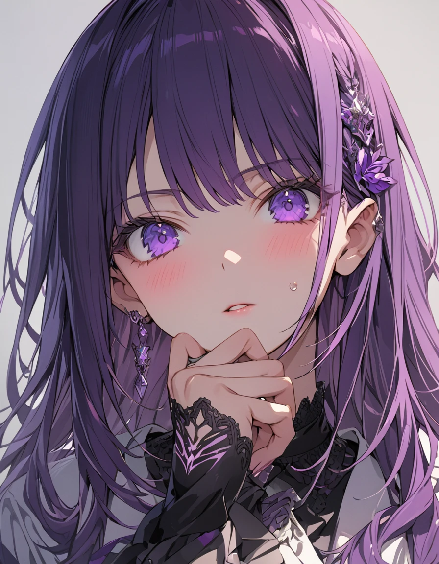 Spell　masterpiece　Super detailed　Purple Hair