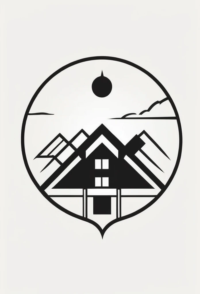 The cool emblem of the construction company YOROZU HOME,
Monotone slightly harmonious design
Make sure to insert the letter "YOROZU HOME" somewhere on the emblem
The background is white