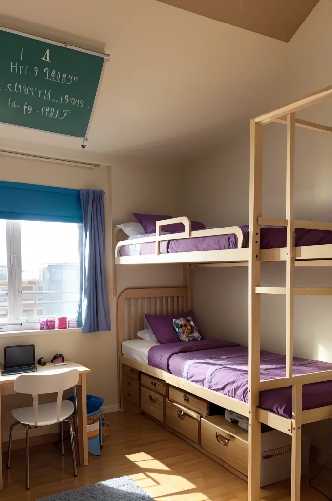 Children playing on the bunk bed