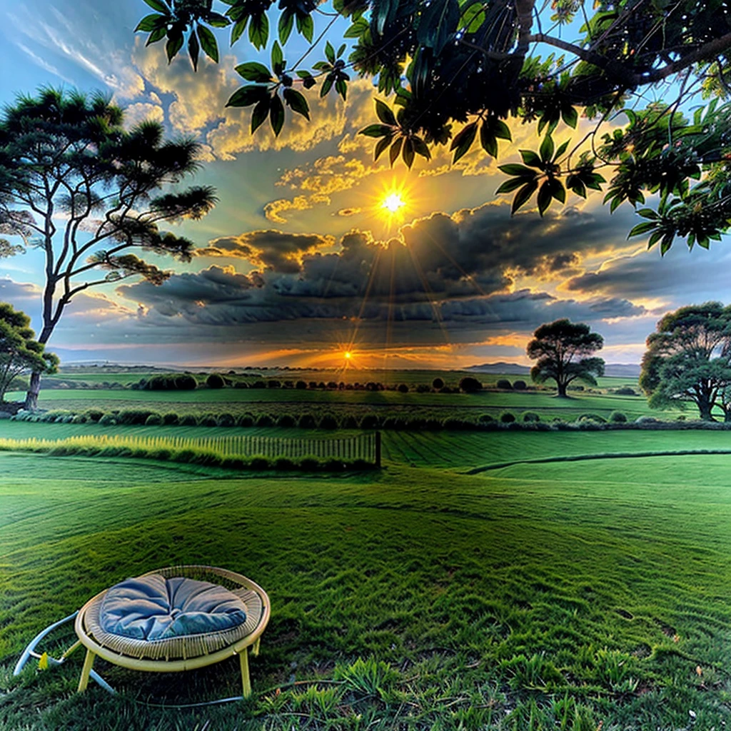 lawn, sun, cloud, dawn, breeze, no animal, plateau,