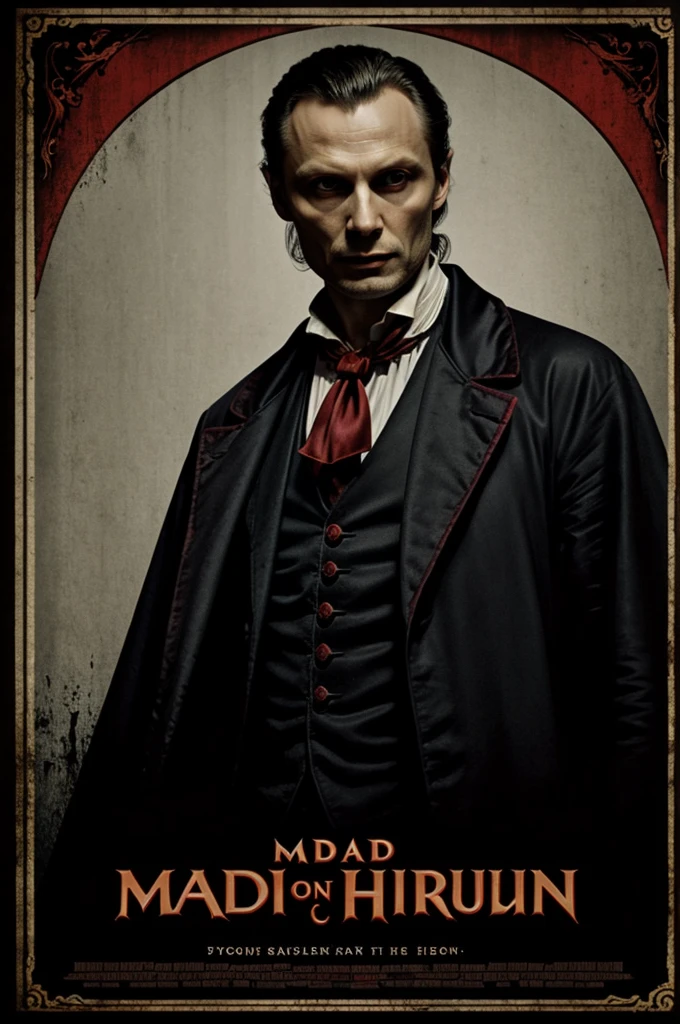 Madd Mikkelsen as Count Dracula in horror poster 