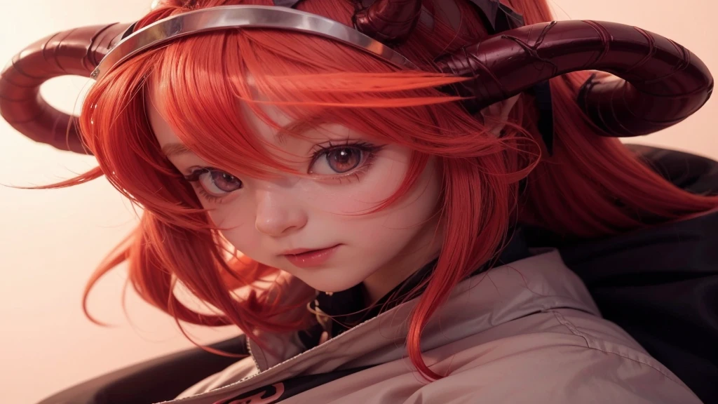 anime, anime girl, red hair, horns, horns, horns, horns, horns, horns, horns, demon anime girl, anime style 4 k, anime style. 8k, realistic anime artstyle, best anime 4k konachan wallpaper, anime wallpaper 4 k, anime wallpaper 4k, hd anime wallaper, realistic anime 3 d style