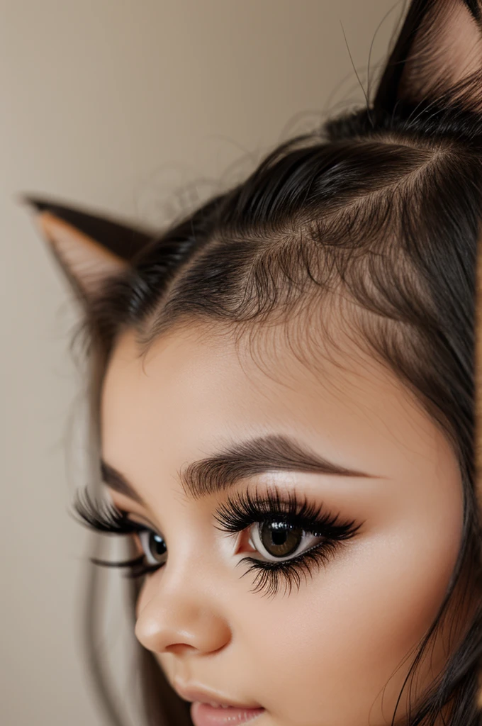 Kitten with eyelash extensions 