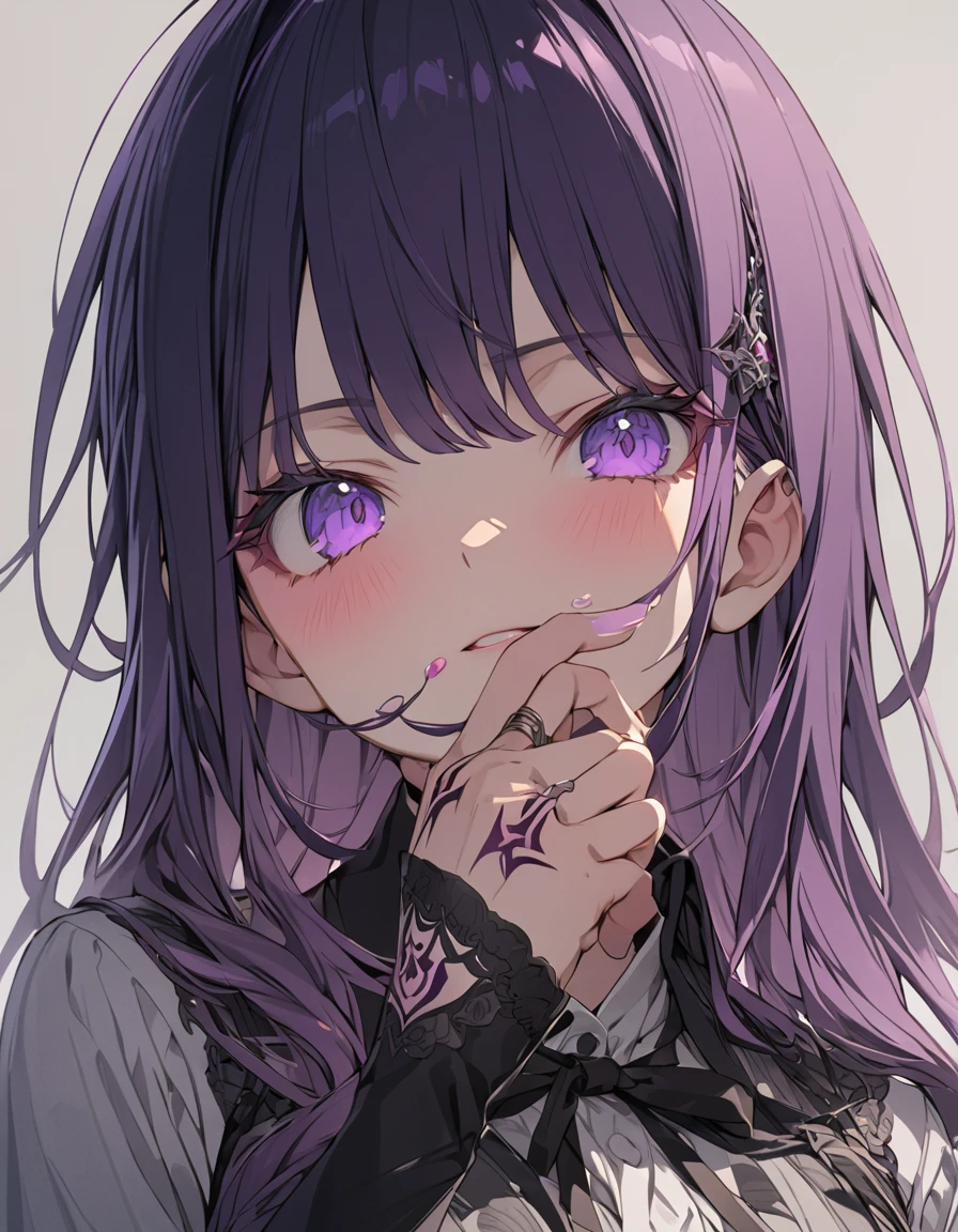 Spell　masterpiece　Super detailed　Purple Hair