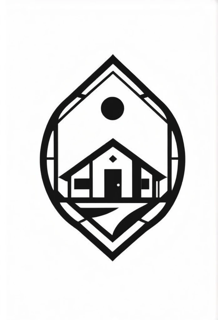 The cool emblem of "YOROZU HOME," which seems to be a modern construction company,
Monotone slightly harmonious design

Make sure to insert the letter "YOROZU HOME" somewhere on the emblem

The background is white