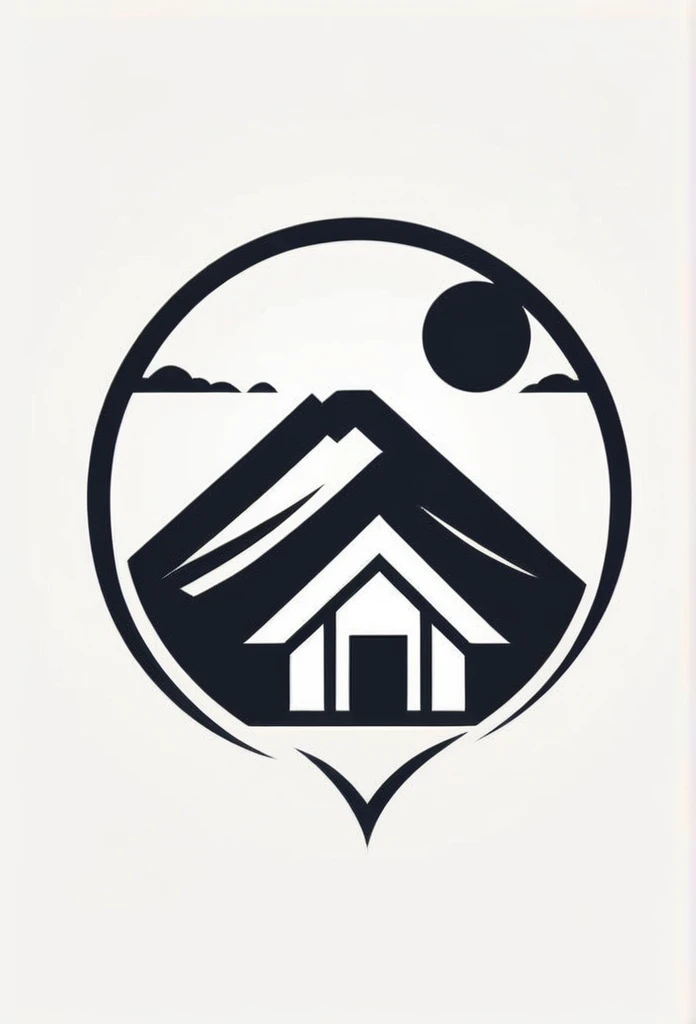The cool emblem of "YOROZU HOME," which seems to be a modern construction company,
Monotone slightly harmonious design
Make sure to insert the letter "YOROZU HOME" somewhere on the emblem
The background is white