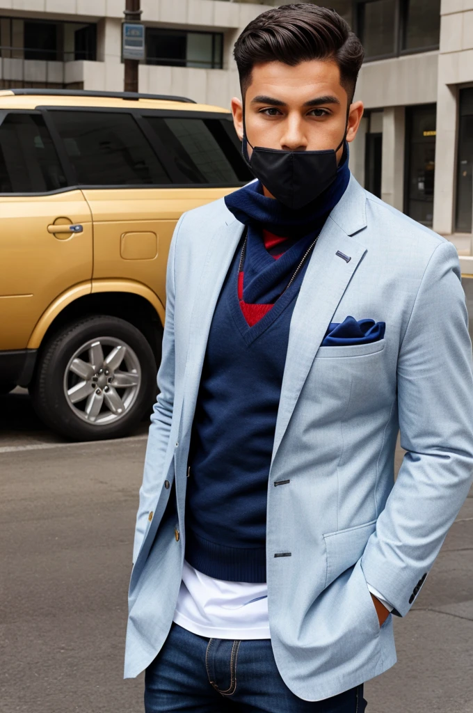 Boy change drese for blazer