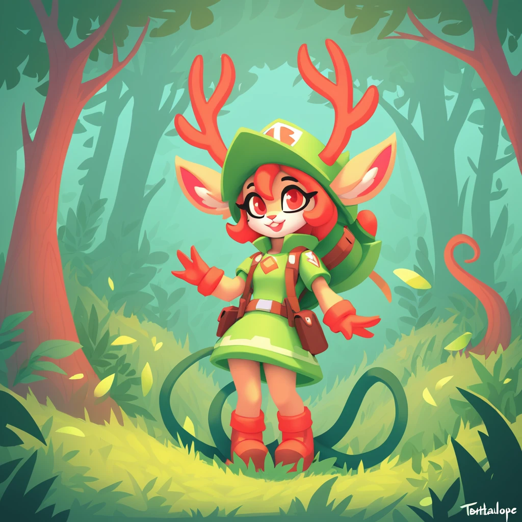 Forest Patroller in tentacle jackalope art style