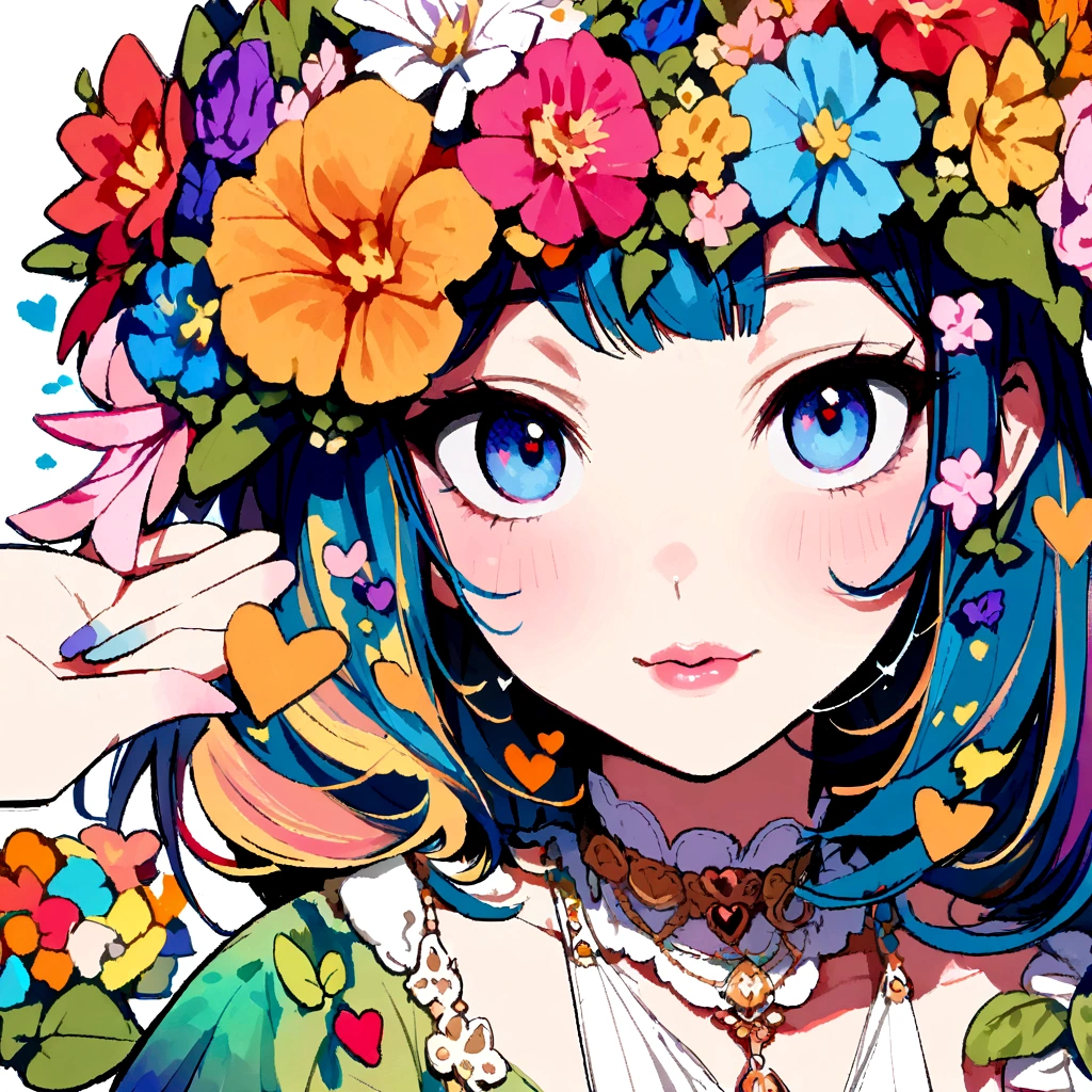 (((stylishなファッション))), 8K quality、Natural watercolor, detailedな水彩アート, Watercolor splash, Surreal, Avant-garde pop art, Beautiful and expressive paintings, Beautiful artwork illustration, Natural tones, wonderful, Cool Beauty, Highest quality、Official Art, Vector art, stylish design, (((The most beautiful girl))), (((Highest quality))), High resolution, ((detailed)), (((Doodle Art)), ((masterpiece)), ((Super detailed)), (((Colorful flowers))), Colorful Hearts, (((stylish))), Lips in Love