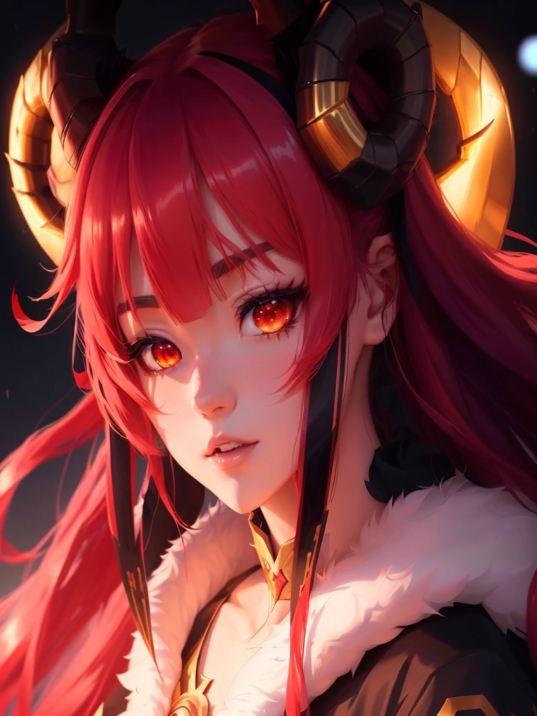 anime with horns and antlers on the head, demon anime girl, portrait knights of the zodiac girl, best 4k konachan anime wallpaper, anime styling 4 k, also, mika kurai demon, nightcore, impacto de ayaka genshin, Anime goddess, anime styling. 8K, anime waifu, detailed anime digital art, 8K octae render photo