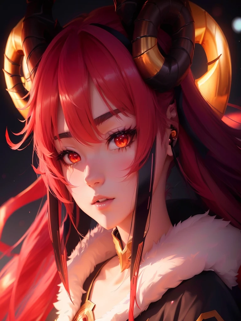  anime with horns and antlers on the head, demon anime girl, portrait knights of the zodiac girl, best 4k konachan anime wallpaper, anime styling 4 k, also, mika kurai demon, nightcore, impacto de ayaka genshin, Anime goddess, anime styling. 8K, anime waifu, detailed anime digital art, 8K octae render photo