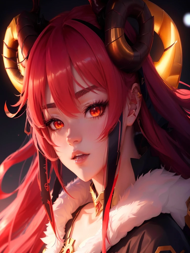 anime with horns and antlers on the head, demon anime girl, portrait knights of the zodiac girl, best 4k konachan anime wallpaper, anime styling 4 k, also, mika kurai demon, nightcore, impacto de ayaka genshin, Anime goddess, anime styling. 8K, anime waifu, detailed anime digital art, 8K octae render photo