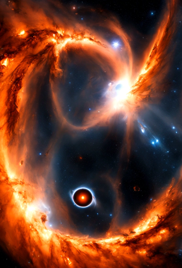 a black hole in space