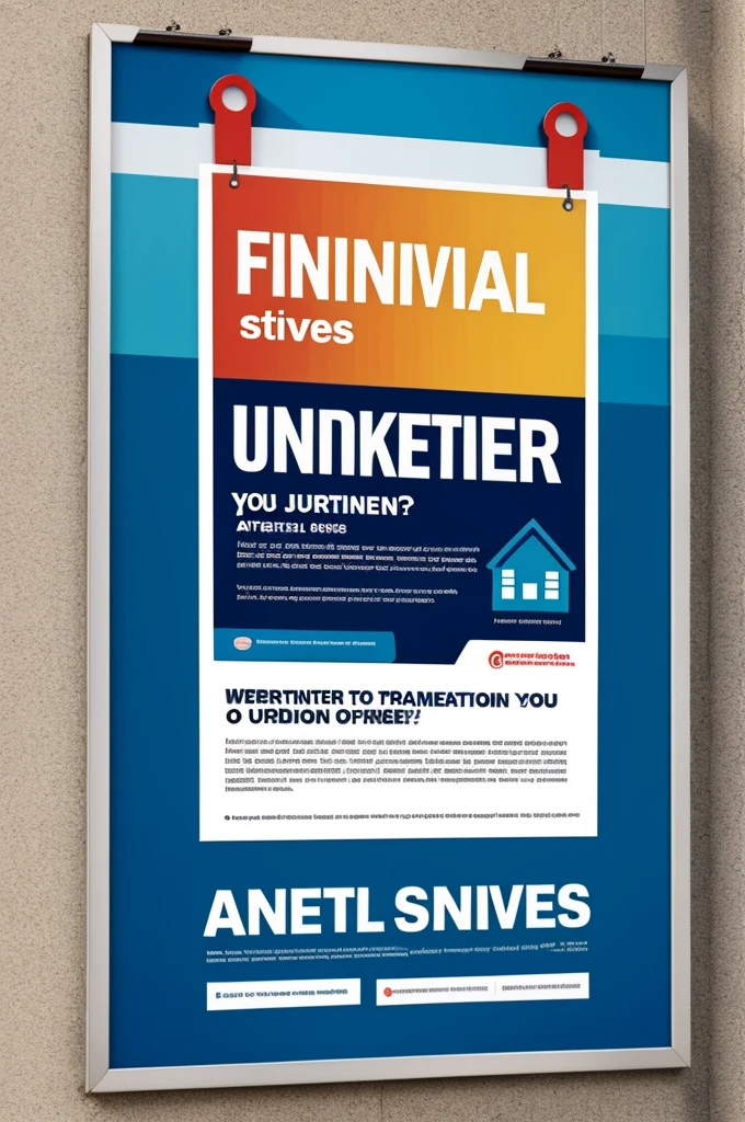 An advertising poster for financial services 