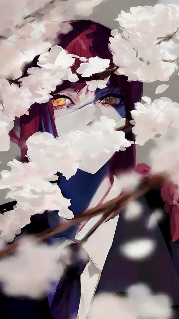 there is a woman with a mask and a cherry tree, sasuke uchiha, anime wallpaper, anime image, anime art trends, sakura petals around you, anime wallpaper, beautiful anime face, Anime digital art, anime art, pain from naruto, anime painting, Awesome anime face portrait, beautiful anime artwork, beautiful anime art, from naruto, cute anime portrait