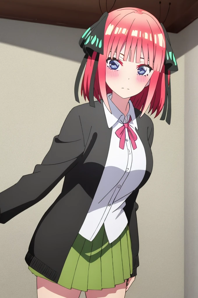 score_9, score_8_superior, score_7_superior, sauce_anime,
Samakoya, Matama Akoya, Long Hair, Brown Hair, Green Eyes, Multicolored Hair, Aqua Eye, two side superior, Striped Hair,
skirt, shirt, Knee socks, bow, , Jacket, white shirt, black Knee socks, bowtie, red bow, zettai ryouiki, button, blue Jacket, red bowtie, grey skirt, high-waist skirt,
indoor, stage, stage lights, concert, audience, Tied up with rope,gag,Struggling,blush,Painful expression,