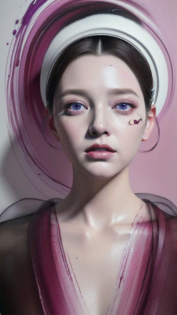 Android Beauty, Powerful paintings inspired by Francis Bacon, Ultra-realistic surrealism, Hyperrealism, fear, art, hyper real painting, Realistic illustration painting, カラフルなHyperrealism, Hyper-realistic digital art