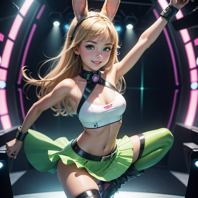 Arad woman sitting on swing in rabbit ears and blue dress, ultrarealistic sweet bunny girl, Bunny Girl, lola bunny fanart, the anime girl is crouching, 3 d animesexy, 3D anime, insect trainer girl, anime barbie in white stockings, 3 d anime realistic, trending on cgstation, Realistic anime 3 D style, female furry mini cute style