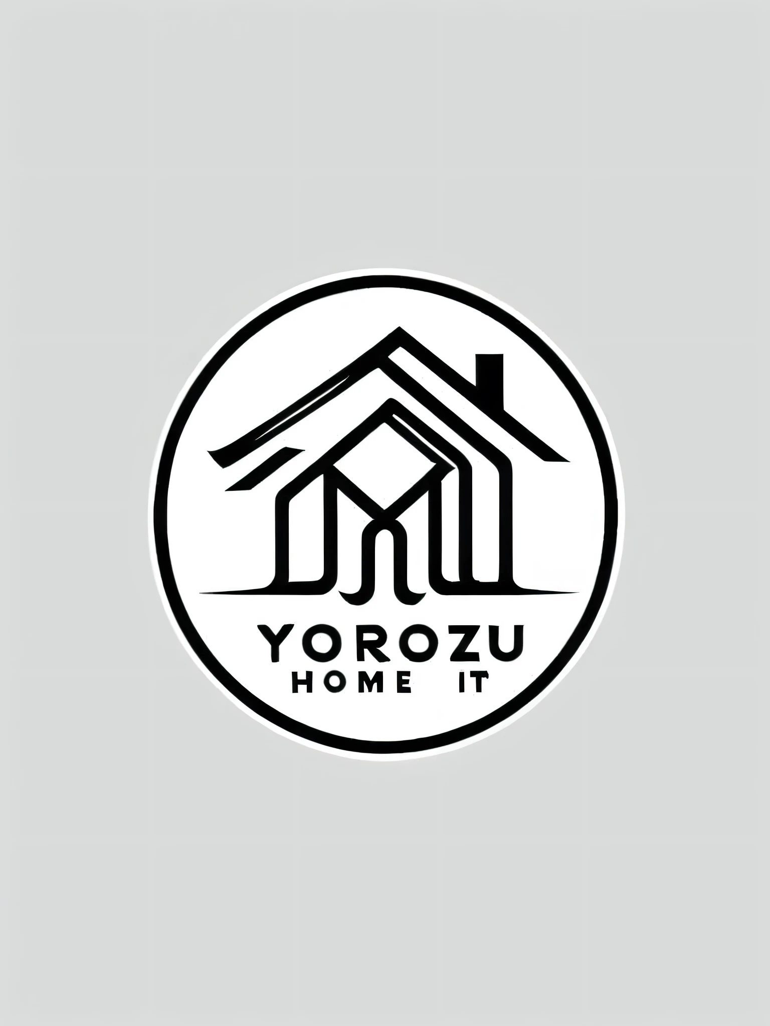 construction company logo
The company name is YOROZU HOME
It's a cool emblem,
Monotone slightly Japanese-style design
Make sure to insert the letter "YOROZU HOME" somewhere on the emblem
The background is white