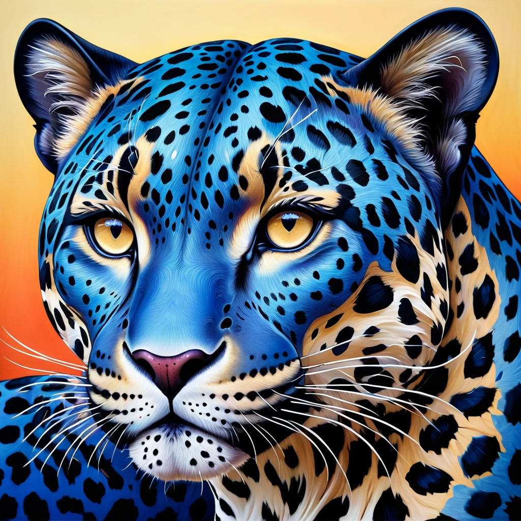脸上有花卉图案的彩色Leopard子, Just a joke, jaguar head tattoodesign, alebrijes aesthetics, Extremely complex and colorful, the blue Leopard, detailed beautiful animals, inspired Very detailed and hypnotic, Leopard, the smooth black jaguar, high detailed Print, Print!, jaguar, Mexican Folk Art