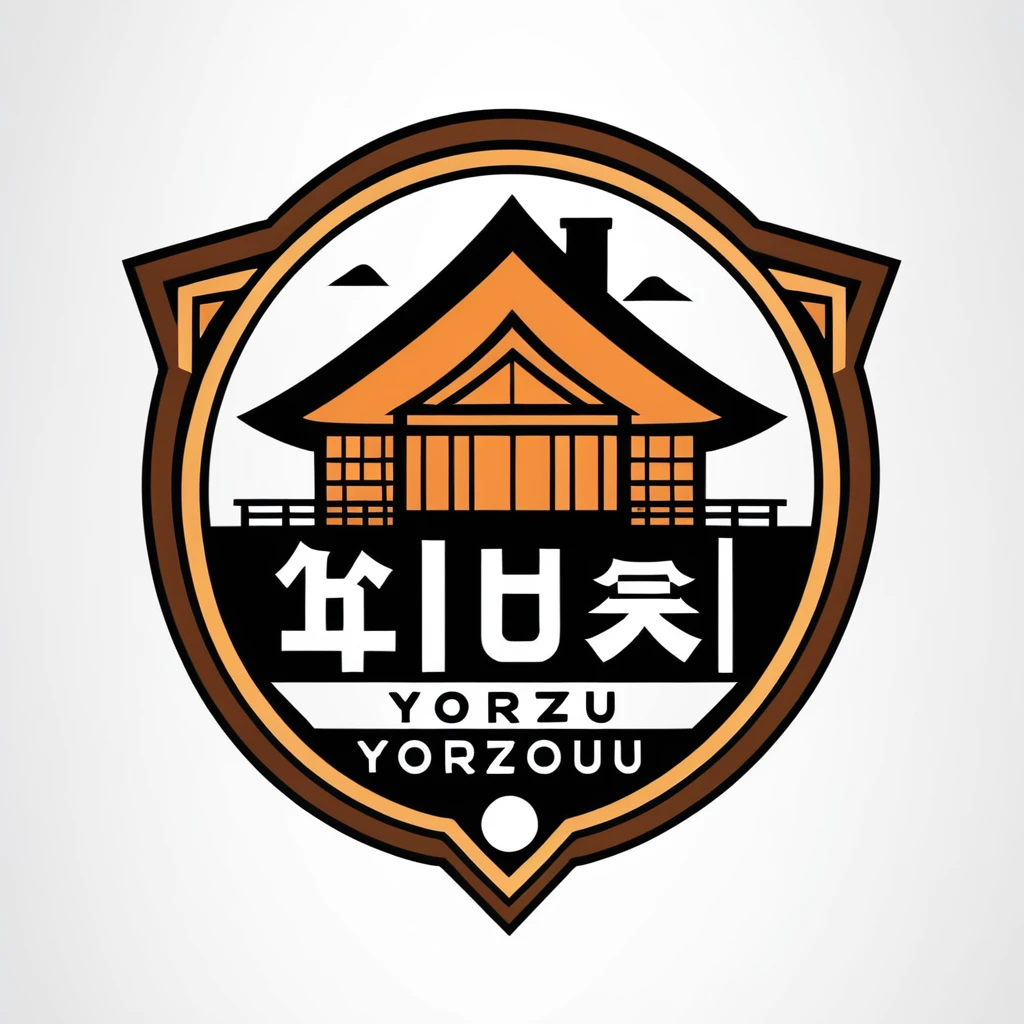 construction company logo
The company name is YOROZU HOME
It's a cool emblem,
a slightly Japanese-style design

Make sure to insert the letter "YOROZU HOME" somewhere on the emblem

The background is white
