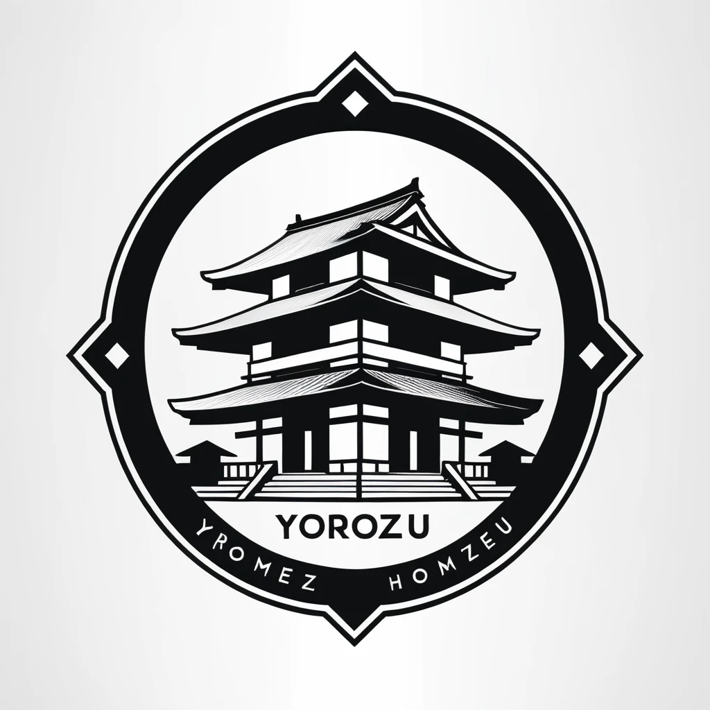 construction company logo
The company name is YOROZU HOME
It's a cool emblem,
a slightly Japanese-style design

Make sure to insert the letter "YOROZU HOME" somewhere on the emblem

The background is white