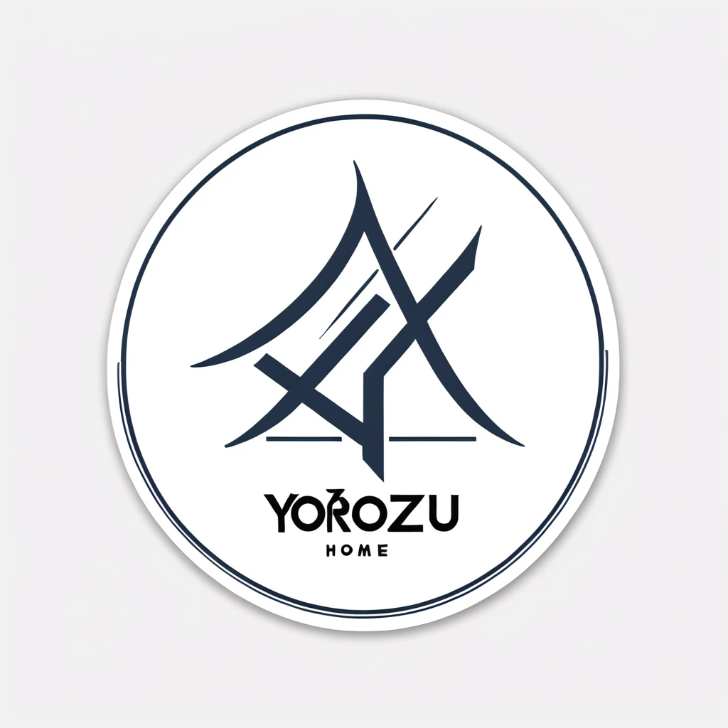 construction company logo
The company name is YOROZU HOME
It's a cool emblem,
a slightly Japanese-style design

Make sure to insert the letter "YOROZU HOME" somewhere on the emblem

The background is white