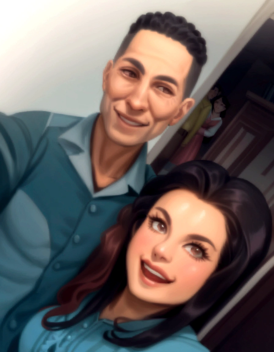 araffes man and woman posing for a selfie in a room, Marisha Becker, 30-year-old woman from cuba, carla ortiz, alanis guillen, lorena avarez, post, mirka andolfo, eloymorales, 3 Brazilian mother of 5 years, ronaldo luis nazario de lima, ronaldo luis nazario da lima
