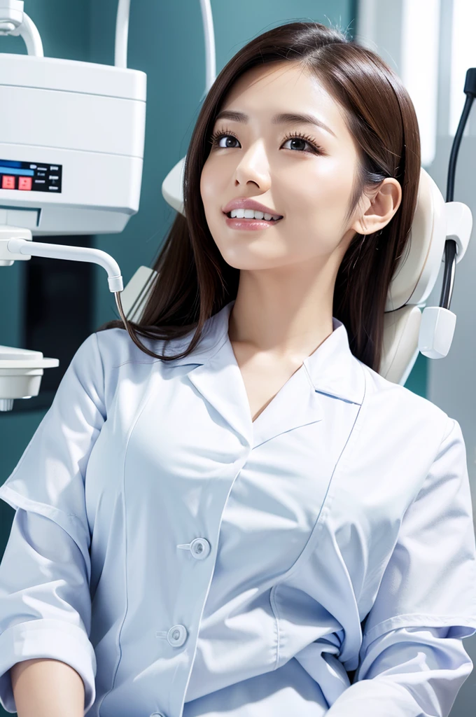 dental clinic　woman　Dental assistant　White clothing　medical care　Early 20s　Upper body close-up　high resolution　high resolution　Highest quality　Japanese　reception
