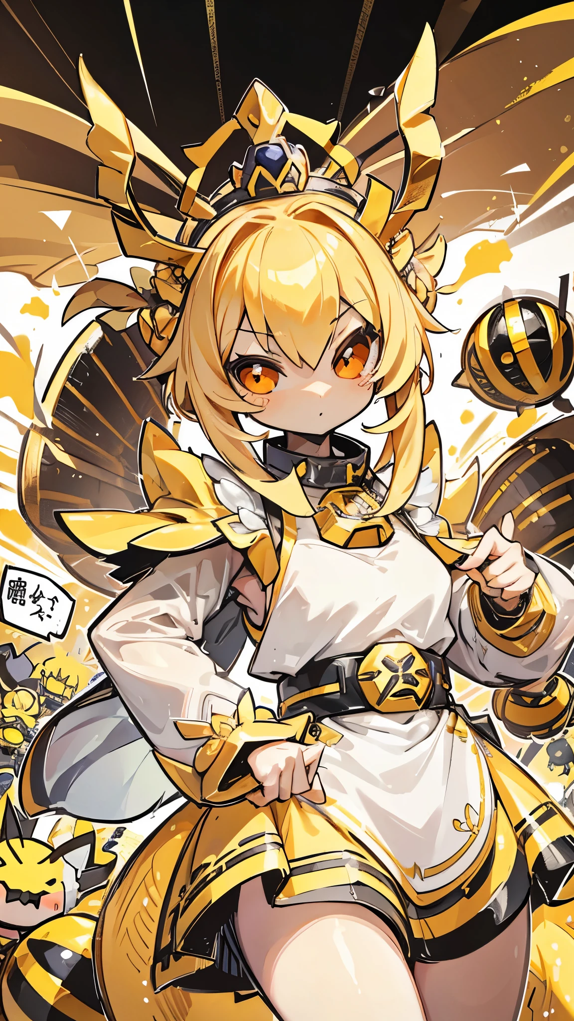 bee女孩，bee girl，mature body，拟人bee，拟人bee，Compound eyes，crown，cute，bee触角，bee，bee皮肤，Close-up above the waist，Dress，拟人化bee女孩，bee触角，bee触角，furry，Furry，cute，背景bee，Compound eyes，Glowing eyes，Compound eyes，Armor，crown，crown，Crown，bee女皇，cool girl，飞舞的小bee，身边飞舞的小bee，Sting needles