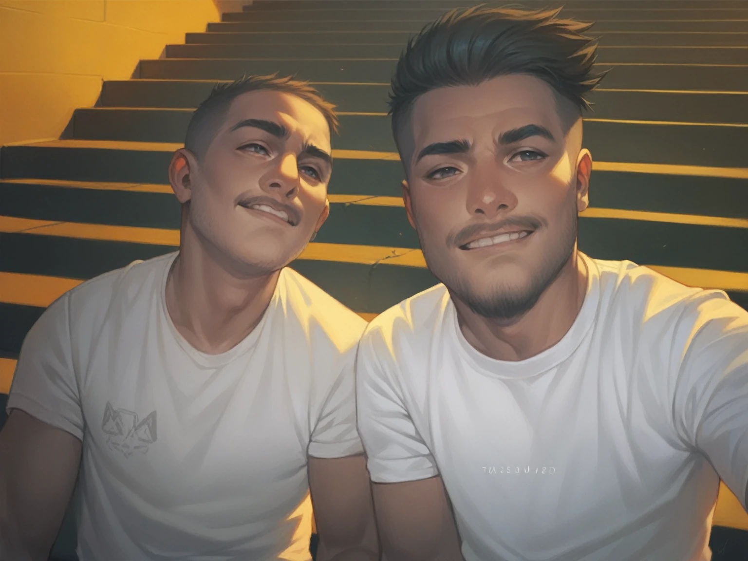 Boy and girl realistic face 3d  future 