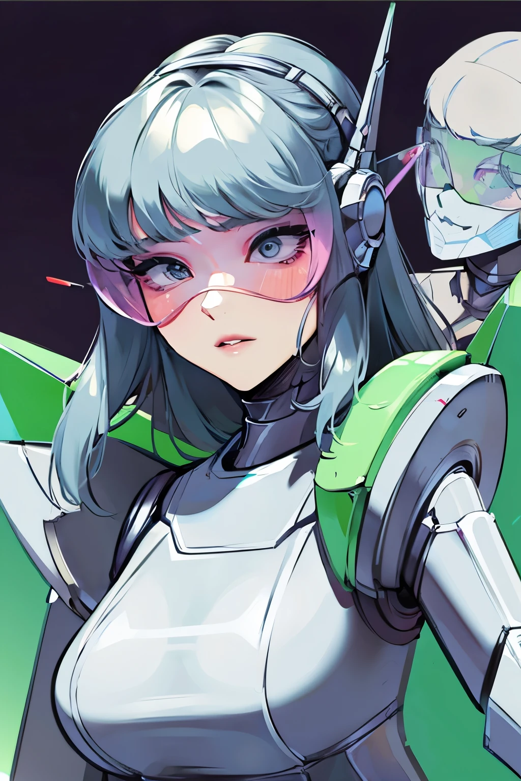 empty eyes,Robotized woman,robot transformation 