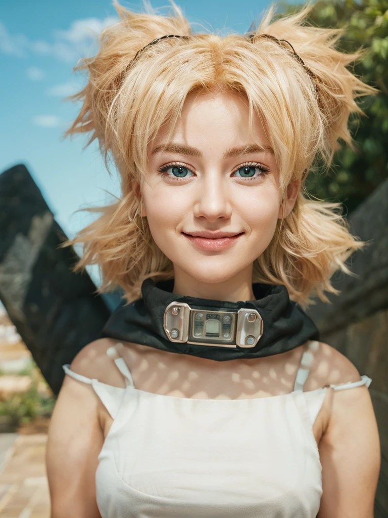 blond haired woman with a black hair comb and a white top, (highly detailed face:1.4) (smile:0.7) (background inside dark, moody, private study:1.3) POV, by lee jeffries, nikon d850, film stock photograph ,4 kodak portra 400 ,camera f1.6 lens ,rich colors ,hyper realistic ,lifelike texture, dramatic lighting , cinestill 800