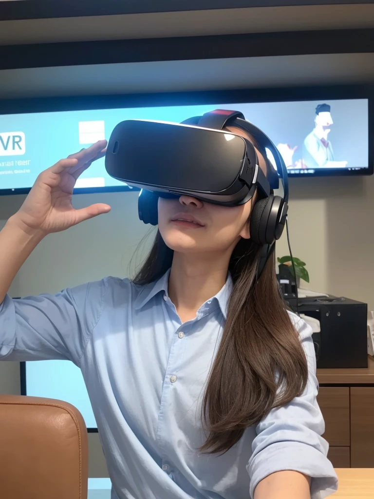(8k, ultra-high resolution, highest quality, masterpiece:1.2), ultra-realistic, (realistic, photorealistic:1.37), (realistic skin:1.2), ultra-detailed, Canon EOS RP, 8k, (VR headset:1.5), VR play, (shot from below:1.4), Korean mature woman, embarrassed, frustrated,(((super obese)))、 (((super curvy,))) ((super voluptuous,))((saggy breasts)), scared, screaming, shrugging, tight dress, sitting on chair, surrounded by crowd,
