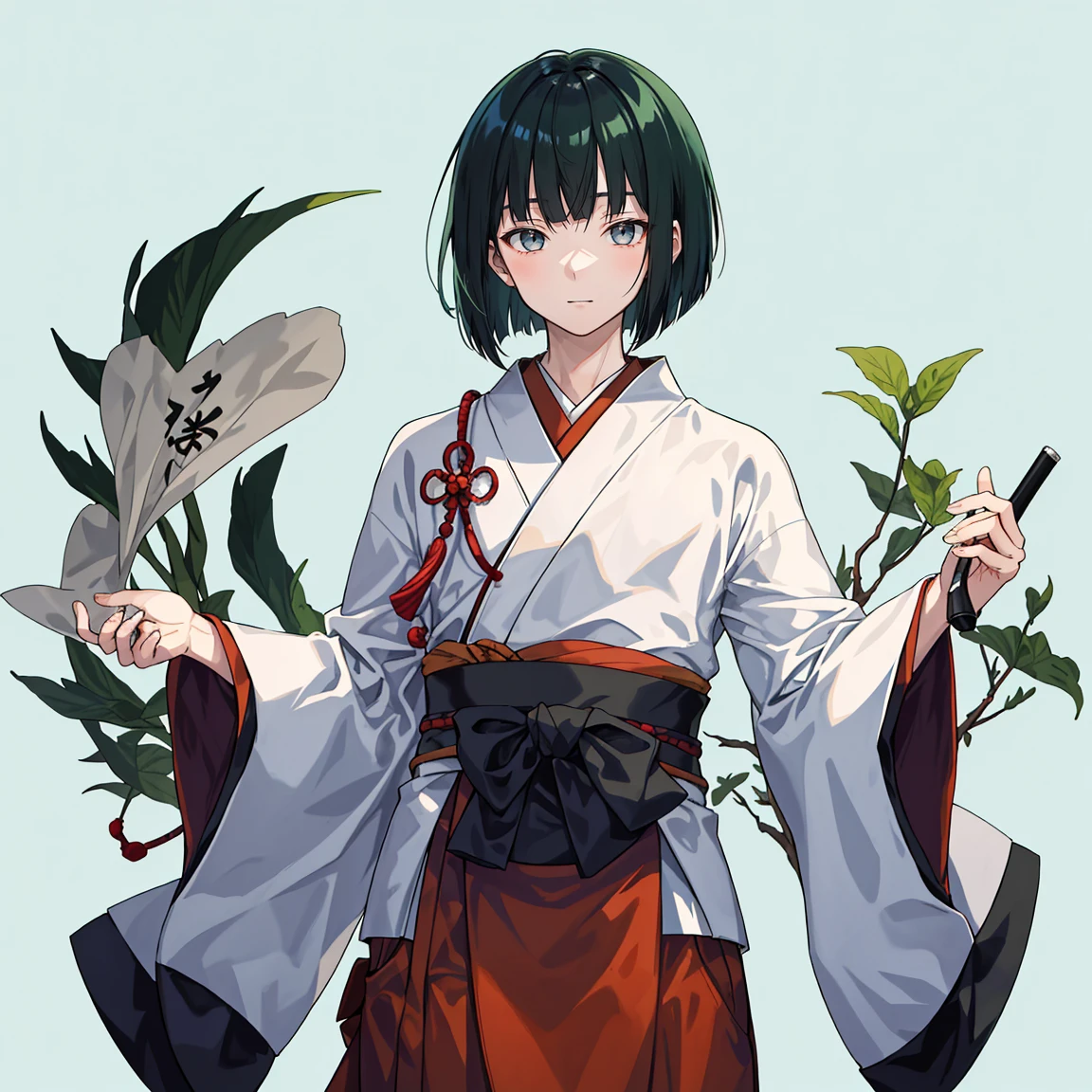 1 boy, 24 years old, full body, blunt bangs, bob cut, dark green hair, ((transparent background)),(solo),standing,{{{{Japanese monk}}}}},(wearing shoes on feet),{{wearing an article of clothing in the same manner as a kasaya}}},{{glaze}},{{Hair shine}},((is wearing Japanese Monk’s Clothing)),good young man, beautiful detailed eyes,gray eyes,black hair,good looking,((an extremely delicate and beautiful)),make the eyes the same shape and color on both sides, seiza, from front,