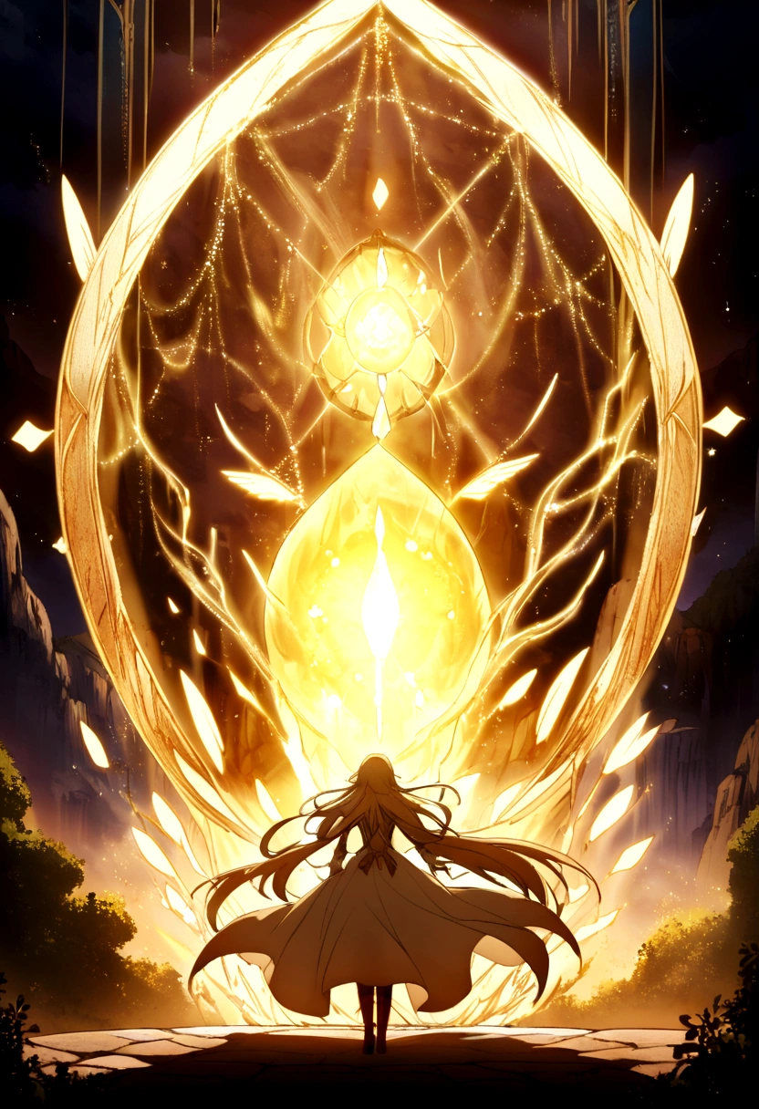 Create a scenario with a magical portal and a mystical kingdom in the background full of magical anime-style creatures