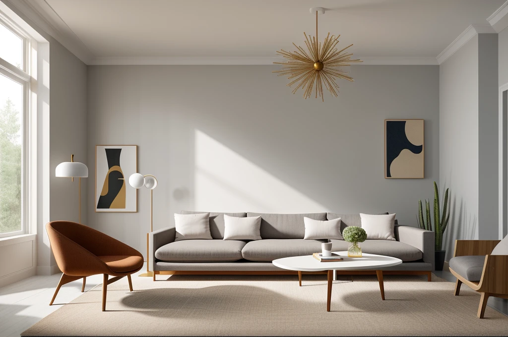 In a modern living room designed by renowned architects, the sleek lines and minimalist aesthetics come to life in a digital illustration reminiscent of M.C. Escher's mind-bending art. The room's intricate geometry, furniture placement, and interplay of light and shadow create an illusion of endless space and complexity. The color temperature leans towards cool tones, enhancing the sense of contemporary elegance. Faces of imaginary occupants reveal a mix of awe and contemplation, perfectly complementing the surreal atmosphere. The lighting is soft, casting subtle gradients across the surfaces, contributing to the dreamlike ambiance