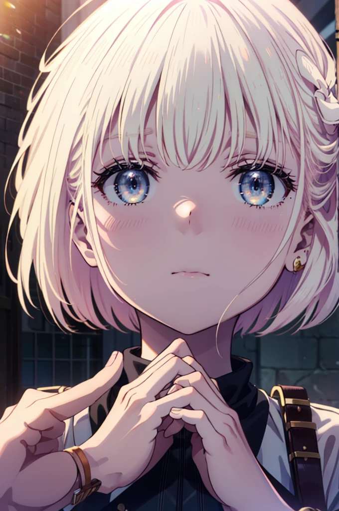 They haven't even toned it down, Chisato Nishikigi, long, bangs, Blonde, (Red eyes:1.5), One side up, Baseball cap,Oversized red hoodie,mini skirt,Black knee socks,short boots,sitting leaning against the wall,rain,cloudy,Hide under the roof,whole bodyがイラストに入るように,
break outdoors, alley,
break looking at viewer, whole body,
break (masterpiece:1.2), Highest quality, High resolution, unity 8k wallpaper, (shape:0.8), (Beautiful attention to detail:1.6), extレムely detailed face, Perfect lighting, extレムely detailed CG, (Perfect hands, Perfect Anatomy),