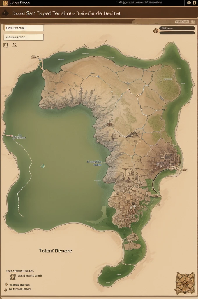 Create a map for a desert RPG