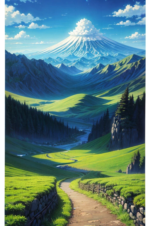 ((Anime Landscape Wallpaper: 1.2, Width 672, Fine Art UHD 4K: 0.8), (Japanese cartoons country landscape, Japanese cartoons nature, Japanese cartoons), Japanese cartoons cloud, Landscape Artwork, Epic Landscapes), (Japanese cartoons style art style, Detailed landscape, Beautiful fluffy clouds: 1.2, Landscape background), Sufficient lighting, bright pictures (site, landscape painting, Japanese cartoons theme), )  