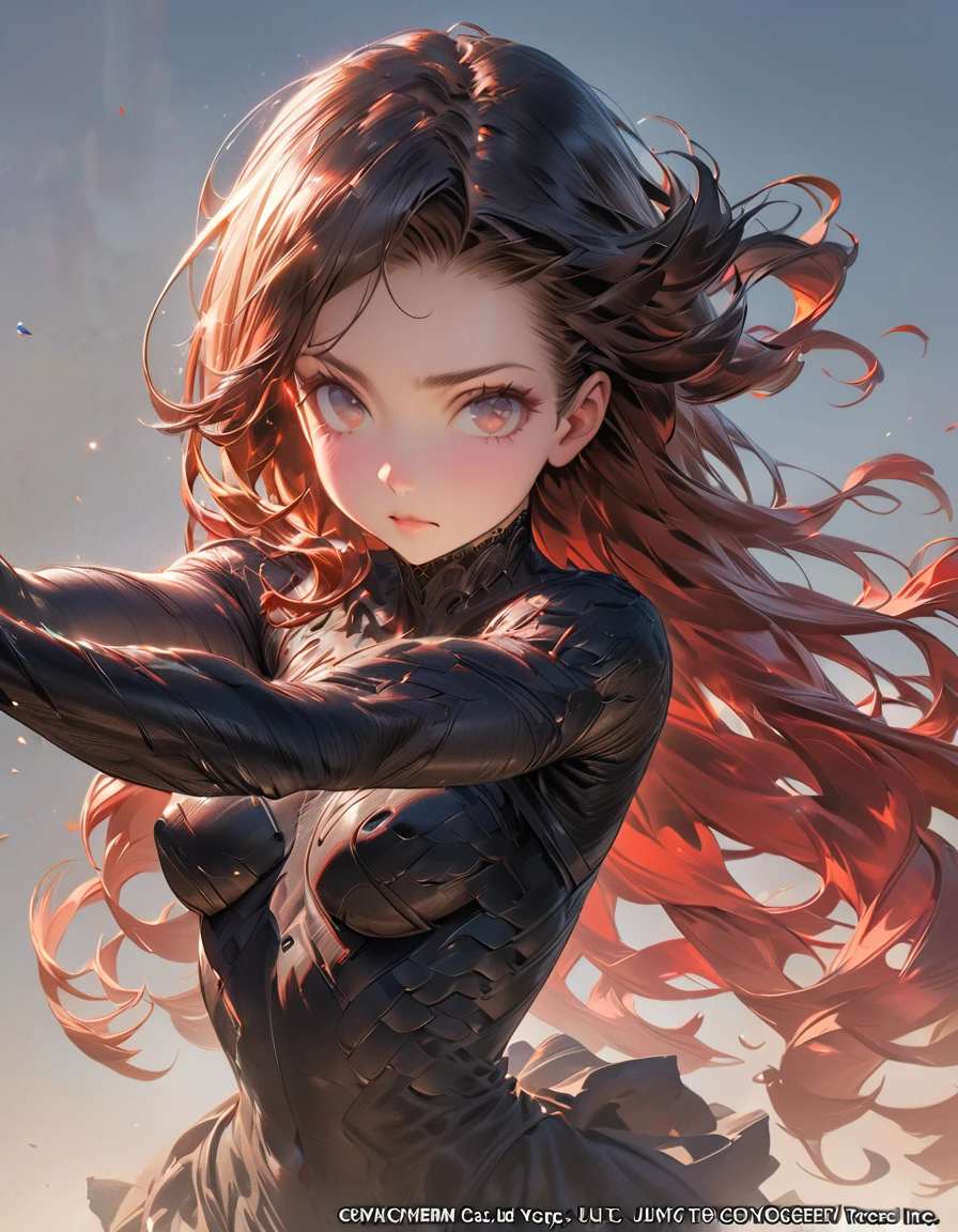 Detailed description Girl(Masseter muscle area, high quality, Mysterious, Beautiful and beautiful, Ideal body proportions, Official image art, Impressionism), (Ultra-high resolution, 8k RAW photos, Photorealistic, Natural light, Textile Shading),