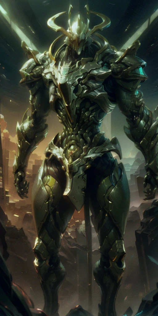 A titanosaur rex with a futuristic armour biotechnology and atack arms equipment , Extreme detail expression, Glossy metal, dynamic angle, detailed light, dramatic_shadow, ray_tracing, reflection,Raw, cinematic shot, (sharp focus:1.5), (photorealistic:1.2), twilight lighting, volumetric lighting, ultra high res, 16K,dramatic lighting,