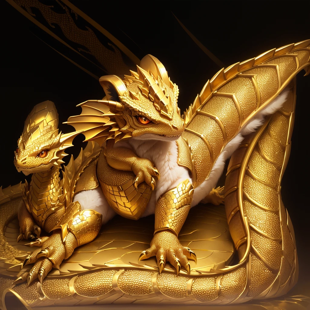 gold dragon, gold scales, baby dragon, cute, realist scales, draconic eyes, ambar eyes