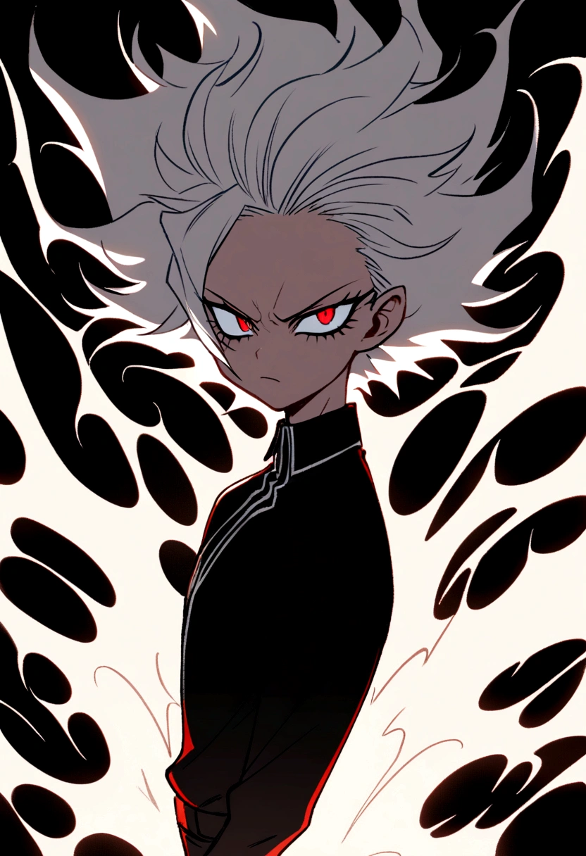 Akira Fudo, Devilman Crybaby, Male, with black clothes, white hair