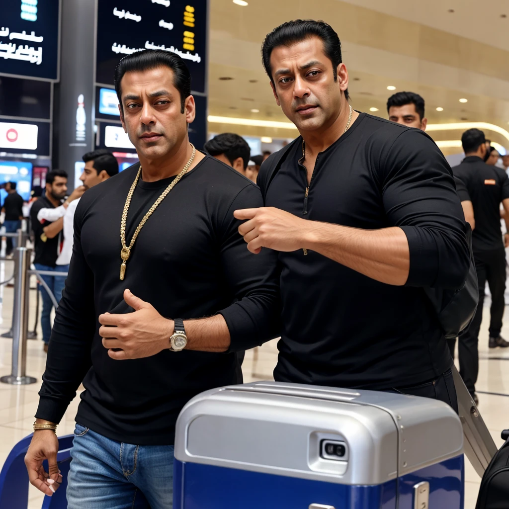 Salman Khan at Dubai airport