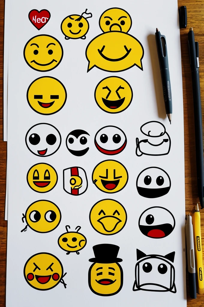 Draw emoticons