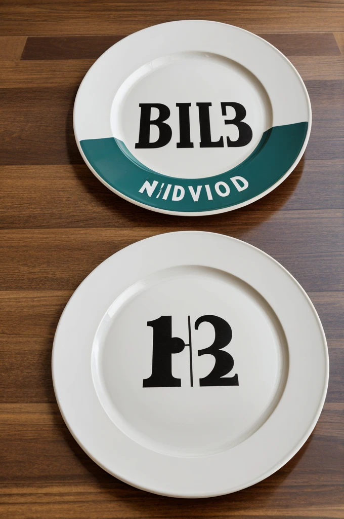 Neighborhood plate with the initials B23